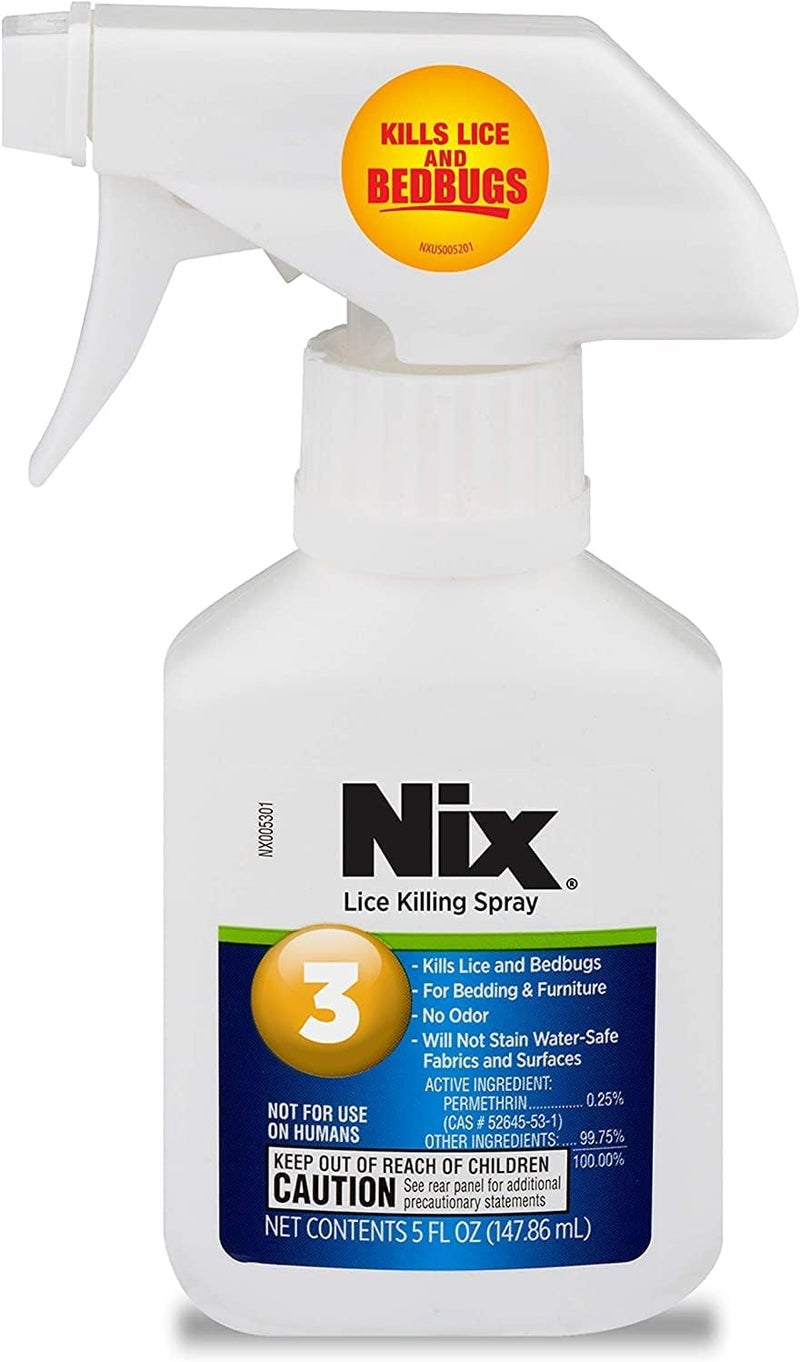 NIX Lice & Bed Bug Killing Spray for Home, Bedding & Furniture, 5 fl oz (Pack of 2) - Image 1